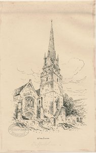 Wombourne Church by Thomas Peploe Wood