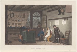 Boot & Shoe Shop, from Poetical Sketches of Scarborough, 1813