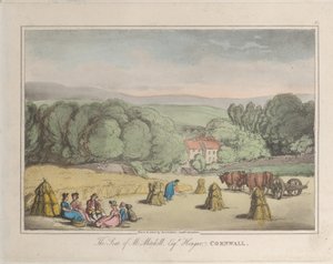 The Seat of M. Mitchell Esq. Hengar, Cornwall, from Sketches from Nature, 1822