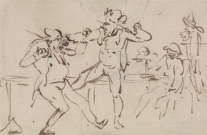 A Black Leg Detected Secreting Cards by Thomas Rowlandson
