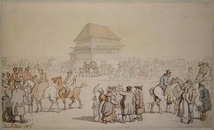 A Crowded Race Meeting by Thomas Rowlandson