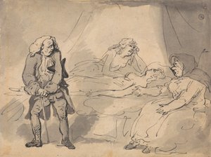 A Death-Bed Scene by Thomas Rowlandson