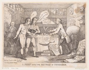 A Peep into the Retreat at Tinnechurch United Irish by Thomas Rowlandson