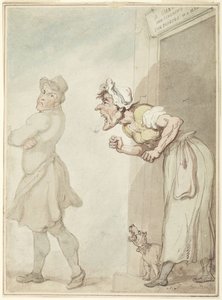 A Smoking Chimney and Scolding Wife: The Plagues of Man by Thomas Rowlandson