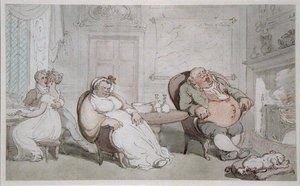 A Stolen Kiss by Thomas Rowlandson
