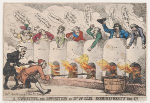 A Sweating for Opposition by Dr. W-llis Dominisweaty and Co., March 6, 1789