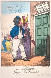 Accommodation, or Lodgings to Let at Portsmouth!! by Thomas Rowlandson