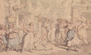 Angry Scene in a Street by Thomas Rowlandson