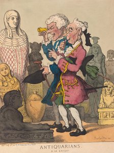 Antiquarians a la Greque, pub. 1805 by Thomas Rowlandson