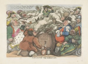 Smoking Out the Corsican, 1813 by Thomas Rowlandson
