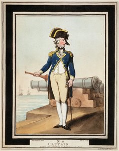 Captain of the Royal Navy in the 18th century by Thomas Rowlandson