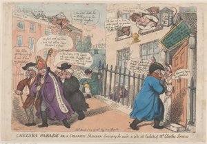 Chelsea Parade or a Croaking Member Surveying The Inside Outside and Backside of, March 4, 1809