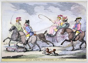 Cits Airing Themselves on a Sunday by Thomas Rowlandson