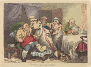 Comfort in the Gout by Thomas Rowlandson