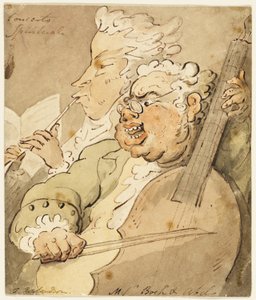 Concerto Spirituale with Messengers Boch and Abel by Thomas Rowlandson
