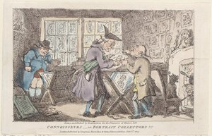 Connoisseurs-or Portrait Collectors !!! by Thomas Rowlandson