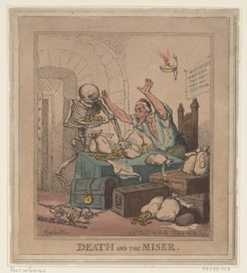 Death and the Miser by Thomas Rowlandson