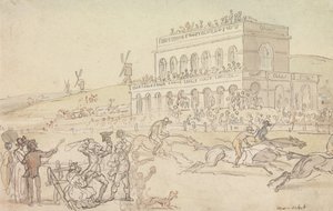 Doctor Syntax Loses His Money on the Race Ground at York by Thomas Rowlandson