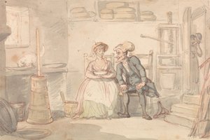 Dr Syntax & Dairymaid by Thomas Rowlandson