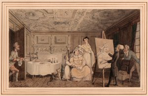 Dr. Syntax Painting a Portrait by Thomas Rowlandson