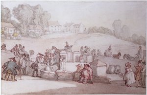 Dr Syntax at Harrogate Spa by Thomas Rowlandson