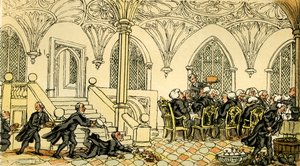 Dr Syntax Entertained at College by Thomas Rowlandson