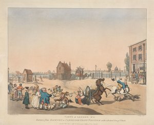 Entrance from Hackney or Cambridge Heath Turnpike (No.6) by Thomas Rowlandson