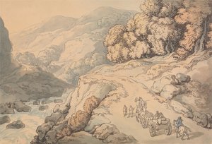 Falls on the River Conwy, North Wales by Thomas Rowlandson