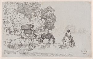Four Wheel Chaise by Thomas Rowlandson