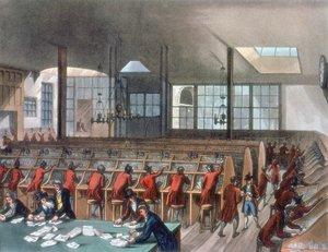 General Post Office, Lombard Street, London, 1808 by Thomas Rowlandson