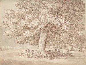 Herd of Deer under an Oak Tree, 1775-1827