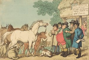 Insurable Cattle, published 1809 by Thomas Rowlandson