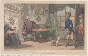 Johnny safe returned to his Mama, from The Military Adventures of Johnny Newcome, 1815