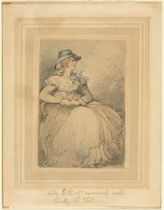 Lady Elliott, Commonly Called Dolly The Tall by Thomas Rowlandson