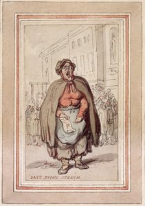 Last Dying Speech by Thomas Rowlandson