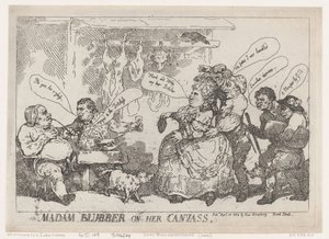 Madam Blubber On Her Canvass, April 22, 1784 by Thomas Rowlandson
