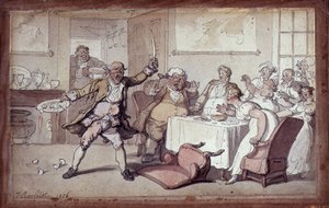 Madness at the Dinner Table by Thomas Rowlandson