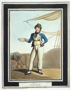 Mariner During the Time of Horatio Nelson, Assigned to Various Jobs According to Their Abilities by Thomas Rowlandson