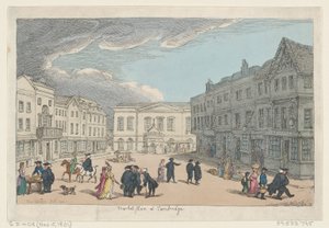 Market Place at Cambridge by Thomas Rowlandson