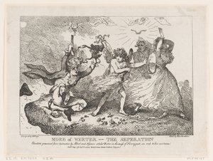 More of Werther-The Separation: Charlotte Preserved from Destruction by Albert and ..., May 6, 1786 by Thomas Rowlandson