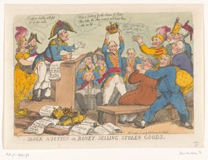 Napoleon Selling Stolen Goods, 1813 (Mock Auction or Boney Selling Stolen Goods)