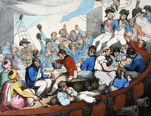 Napoleonic Wars, Egyptian Campaign: Admiral Horatio Nelson Celebrates Victory in the Battle of the Nile, August 1798 by Thomas Rowlandson