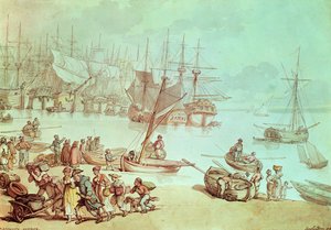 Portsmouth Harbour by Thomas Rowlandson