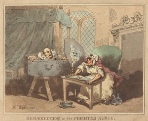Resurrection, or The Frighted Nurse by Thomas Rowlandson