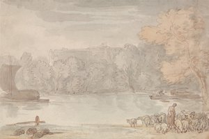 River Scene (The Thames at Eton?) by Thomas Rowlandson