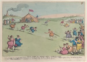 Rural Sports or a Cricket Match Extraordinary by Thomas Rowlandson