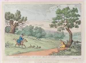 Rural Sports, or an Old Mole Catcher in Full Scent