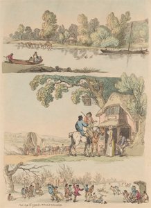 Set of Sixteen: Outlines of Figures and Landscapes by Thomas Rowlandson