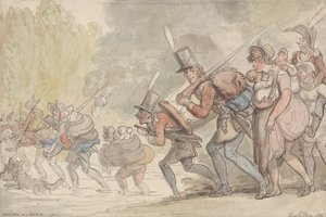 Soldiers on a March by Thomas Rowlandson