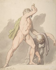 Standing Nude Man Supporting Fainting Female Ludovisi Gaul in the Uffizi